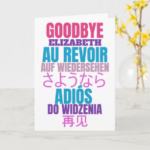 Modern Goodbye Farewell Kaart
