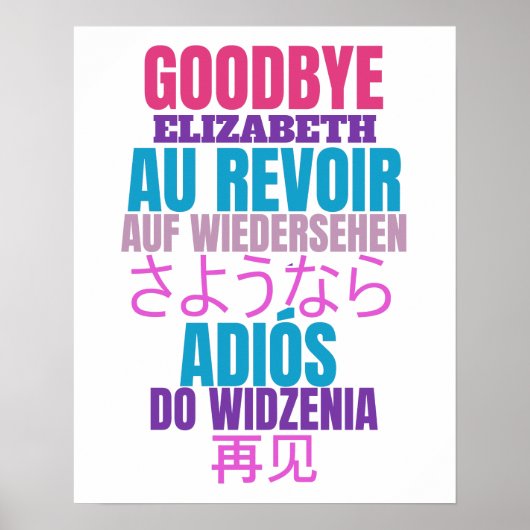 Modern Goodbye Farewell Party Poster (Voorkant)
