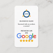 Modern Google Review With QR Code  Visitekaartje (Voorkant)
