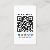 Modern Google Review With QR Code  Visitekaartje (Achterkant)