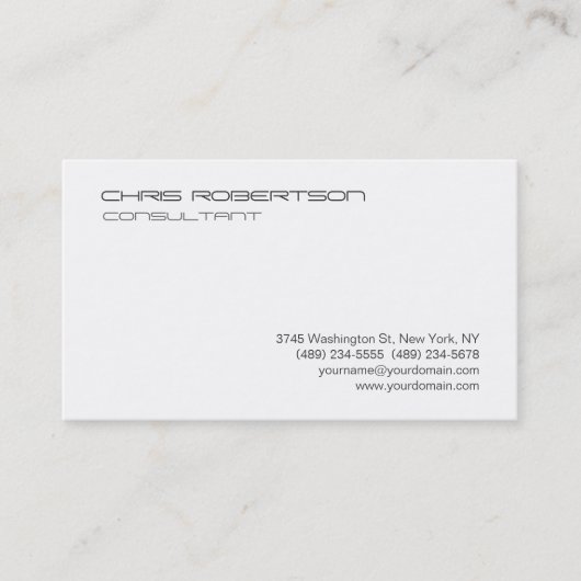 Modern gothic Black White aantrekkelijk Visitekaar Visitekaartje (Voorkant)