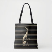 Modern Gothic Dog Gold en Black Tote Bag (Voorkant)