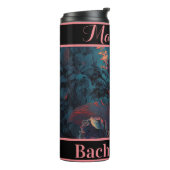 Modern Gothic Floral Wedding Bridesmaid Thermosbeker (Gedraaid links)