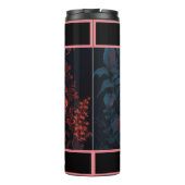 Modern Gothic Floral Wedding Bridesmaid Thermosbeker (Achterkant)