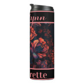 Modern Gothic Floral Wedding Bridesmaid Thermosbeker (Geroteerd rechts)