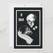 Modern gothic qr code bruiloft kaart (Voorkant)