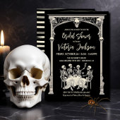Modern Gotisch Skelet Bachelorette Vrijgezellenfee Kaart