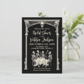 Modern Gotisch Skelet Bachelorette Vrijgezellenfee Kaart (Staand voorkant)