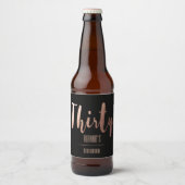 Modern Goud 30e Verjaardagsfeestje Bier Etiket (Voorkant)