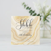 Modern Goud 40e Verjaardag Waterverf Glitter Kaart (Staand voorkant)