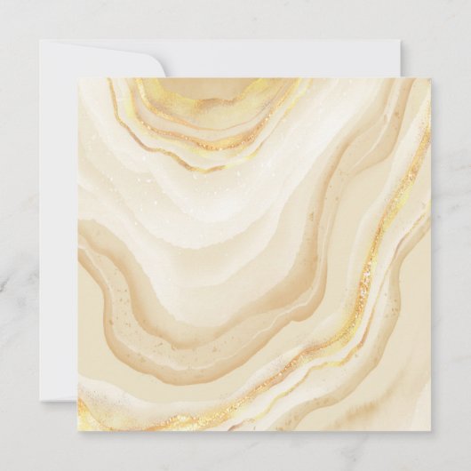 Modern Goud 40e Verjaardag Waterverf Glitter Kaart (Achterkant)