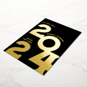 MODERN GOUD AFSTUDEERDER FEEST FOLIE UITNODIGING (Gedraaid)