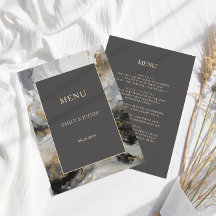 Modern Goud Antraciet Artistieke Waterverf Bruilof