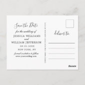 Modern Goud Blauw Agaat Bruiloft Save the Date Briefkaart (Achterkant)