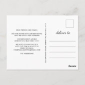 Modern Goud Blauw Agaat Marmer Bewegende Aankondig Briefkaart (Achterkant)