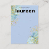 Modern Goud Blauw Oorbel Display Visitekaartje (Voorkant)