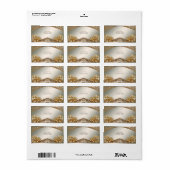 Modern Goud  Bloemen Adres Label (Full Sheet)