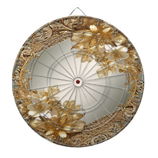 Modern Goud  Bloemen Dartbord