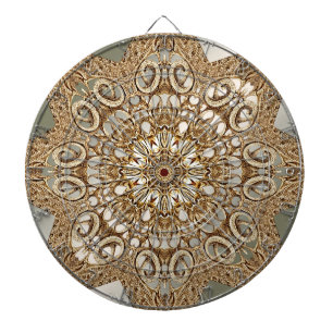 Modern Goud  Bloemen Dartbord