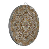 Modern Goud  Bloemen Dartbord (Voorkant Links)