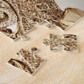 Modern Goud  Bloemen Jigsaw Puzzel (Zijkant)