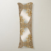 Modern Goud  Bloemen Lichaam Kussen (Voorkant Verticaal)