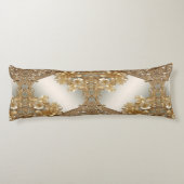 Modern Goud  Bloemen Lichaam Kussen (Achterkant)