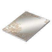 Modern Goud  Bloemen Notitieblok (Linkerzijde)