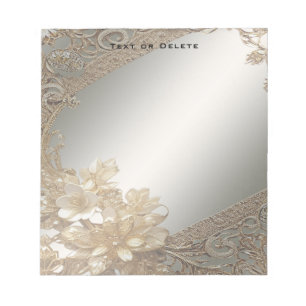 Modern Goud  Bloemen Notitieblok