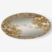 Modern Goud  Bloemen Papier Bord (Gekanteld)