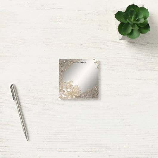 Modern Goud Bloemen Post het merkt op Post-it® Notes (Kantoor)