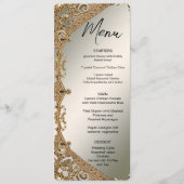 Modern Goud  Bloemenmenu Menu (Voorkant)