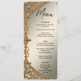 Modern Goud Bloemenmenu Menu