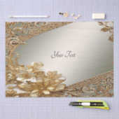 Modern Goud Bloemweefsel Papier (Craft)