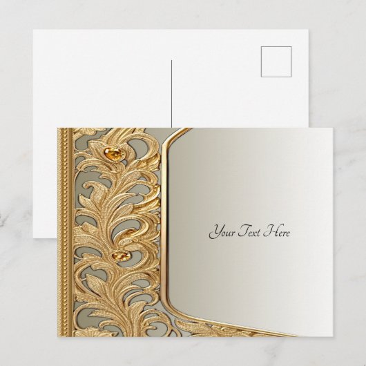 Modern Goud  Briefkaart (Voorkant / Achterkant)