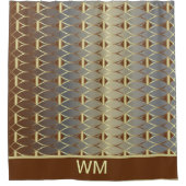 Modern Goud Bruin En Grijs Classy Douchegordijn (Voorkant)