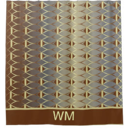 Modern Goud Bruin En Grijs Classy Douchegordijn