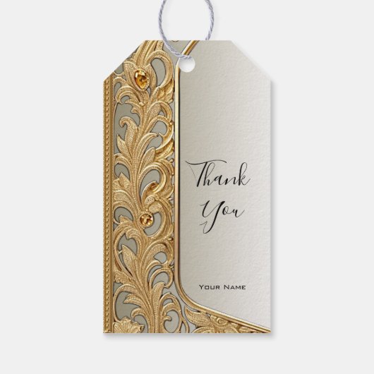 Modern Goud Cadeau Label Cadeaulabel (Achterkant)