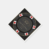Modern Goud Casino Poker Chip Bruiloft  Servet (Hoek)