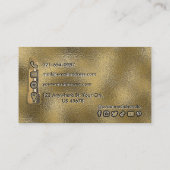 Modern Goud Classy Lashes Lipstick Beauty Make-up Visitekaartje (Achterkant)