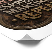 Modern Goud COFFEE WINE ESPRESSO MARTINI REPEAT Poster (Hoek)
