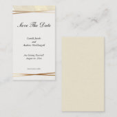 Modern Goud & Cream ingelijst Bruiloft Save-the-Da Notitiekaartje (Voorkant / Achterkant)