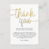 Modern goud dank u bedankkaart (Voorkant)