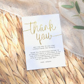 Modern goud dank u bedankkaart