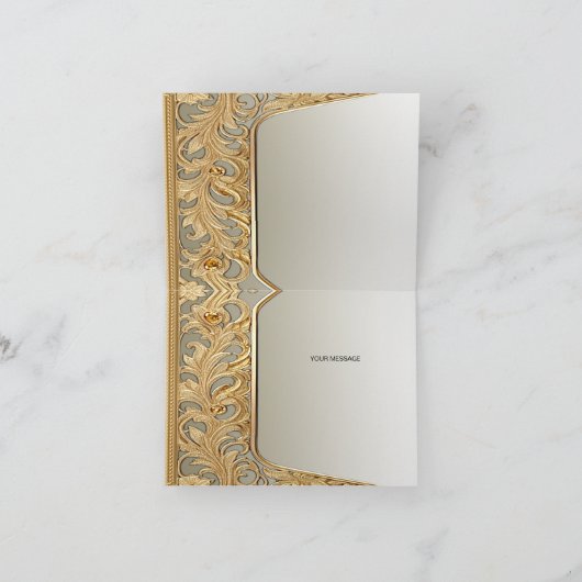 Modern Goud  Dankjewel Kaart (Binnen)