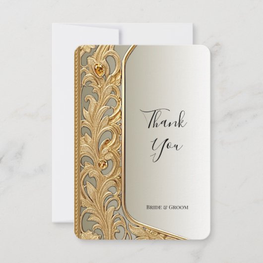 Modern Goud  Dankjewel Kaart (Voorkant)