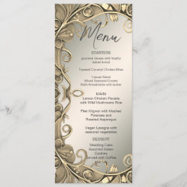 Modern Goud Decoratief Trouwmenu Menu