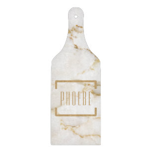 Modern goud effect marmer gepersonaliseerd snijplank