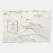 Modern goud effect marmerpatroon theedoek (Horizontaal)