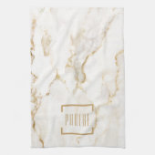 Modern goud effect marmerpatroon theedoek (Verticaal)